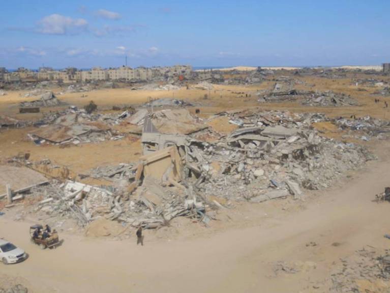 SOS-Kinderdorf in Raah, Gaza Das frĂŒhere SOS-Kinderdorf wurde zerstört