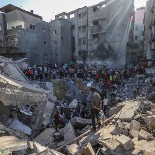 Fotos der zerstörten Kirche in Gaza-Stadt Fotos der zerstörten Kirche in Gaza-Stadt